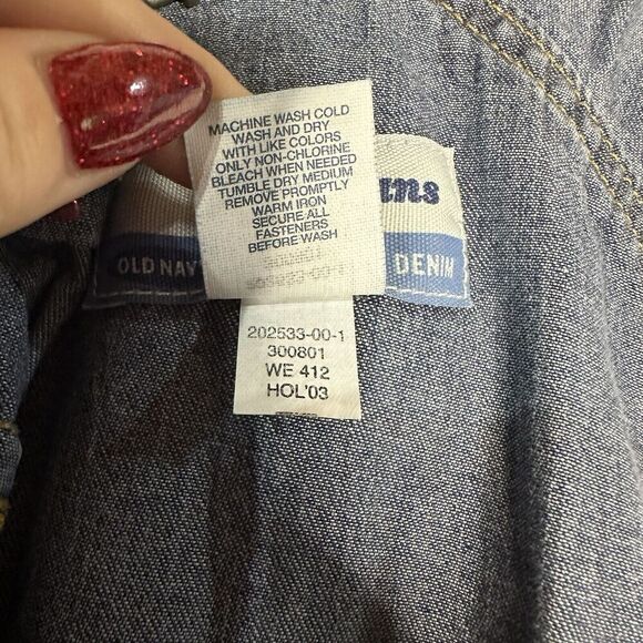 Old Navy Women's Classic Blue Overalls - Picture 4 of 9